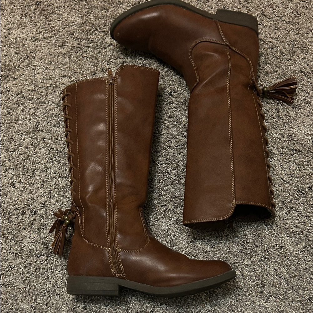 Rampage Brown Over the Knee Boots